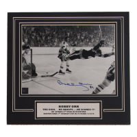 Bobby Orr Signed Bruins Custom Matted Photo (GNR) at PristineAuction.com