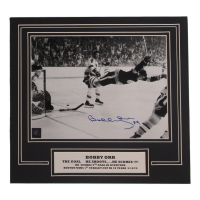 Bobby Orr Signed Bruins Custom Matted Photo (GNR) at PristineAuction.com