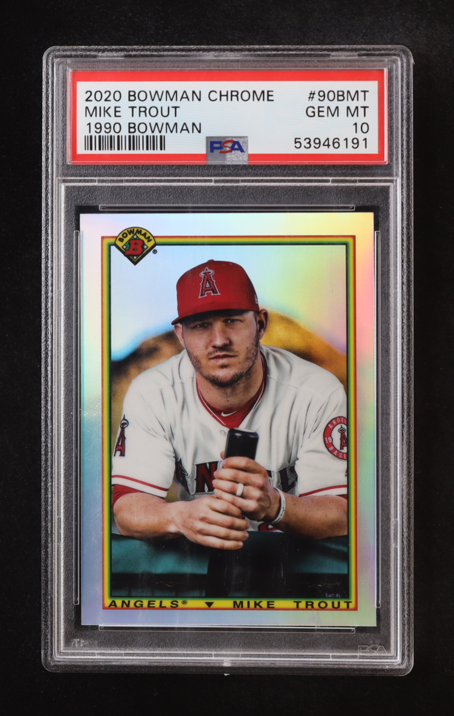 Mike Trout 2020 Bowman Chrome '90 Bowman #90BMT (PSA 10) at PristineAuction.com Mike Trout 2020 Bowman Chrome '90 Bowman #90BMT (PSA 10) at PristineAuction.com