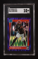 Ja'Marr Chase 2021 Donruss Optic Purple Shock #207 RR RC (SGC 10) at PristineAuction.com