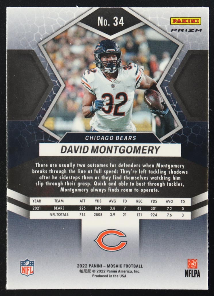 David Montgomery 2022 Panini Mosaic Honeycomb #34 at PristineAuction.com David Montgomery 2022 Panini Mosaic Honeycomb #34 at PristineAuction.com