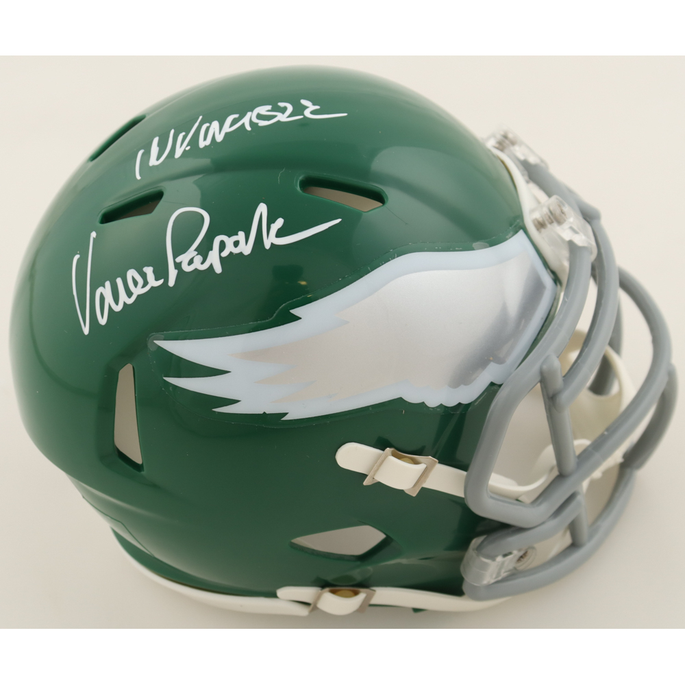 Vince Papale Signed Eagles Throwback Alternate Speed Mini Helmet Inscribed "Invincible" (JSA) at PristineAuction.com