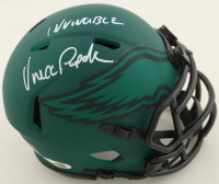 Vince Papale Signed Eagles Rave Alternate Speed Mini Helmet Inscribed "Invincible" (JSA) at PristineAuction.com