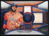 Yordan Alvarez 2025 Topps Tribute Triple Relics #TTR-YA #061/150 at PristineAuction.com