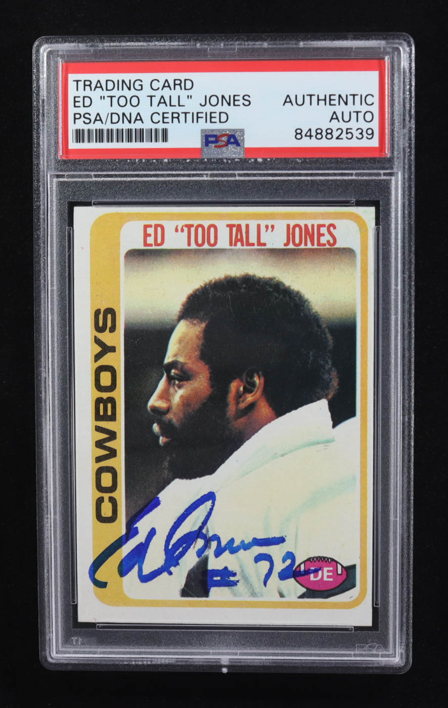 Ed "Too Tall" Jones Signed 1978 Topps #429 (PSA) at PristineAuction.com Ed "Too Tall" Jones Signed 1978 Topps #429 (PSA) at PristineAuction.com