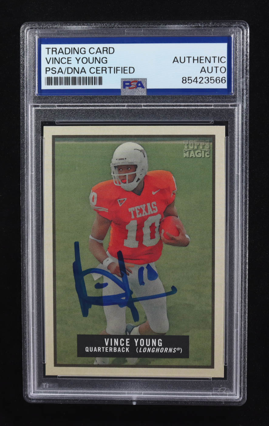 Vince Young Signed 2009 Topps Magic #72 (PSA) at PristineAuction.com Vince Young Signed 2009 Topps Magic #72 (PSA) at PristineAuction.com