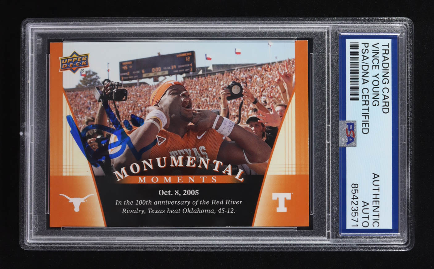 Vince Young Signed 2011 Upper Deck Texas MM #94 (PSA) at PristineAuction.com Vince Young Signed 2011 Upper Deck Texas MM #94 (PSA) at PristineAuction.com