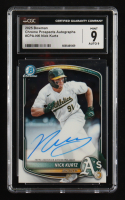 Nick Kurtz 2025 Bowman Chrome Prospect Autographs #CPANK RC (CGC 9 | Auto Grade 9) at PristineAuction.com