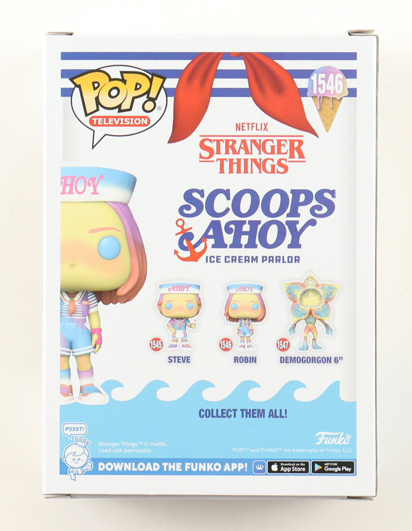 Maya Hawke Signed "Stranger Things" #1546 Robin Funko Pop! Vinyl Figure (JSA) at PristineAuction.com Maya Hawke Signed "Stranger Things" #1546 Robin Funko Pop! Vinyl Figure (JSA) at PristineAuction.com