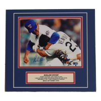 Nolan Ryan Signed Rangers Custom Matted Photo Display (AIV) at PristineAuction.com