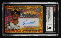 Ethan Salas 2024 Bowman Chrome My 1st Bowman Autographs Gold Mini-Diamond Refractors #1BAES #10/50 (CGC 9 | Auto Grade 9) at PristineAuction.com