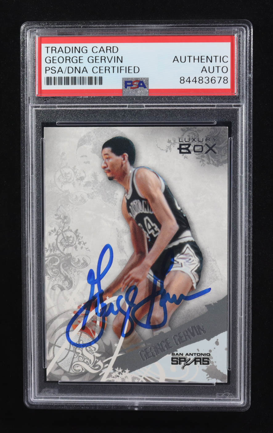 George Gervin Signed 2006-07 Topps Luxury Box #45 (PSA) at PristineAuction.com George Gervin Signed 2006-07 Topps Luxury Box #45 (PSA) at PristineAuction.com
