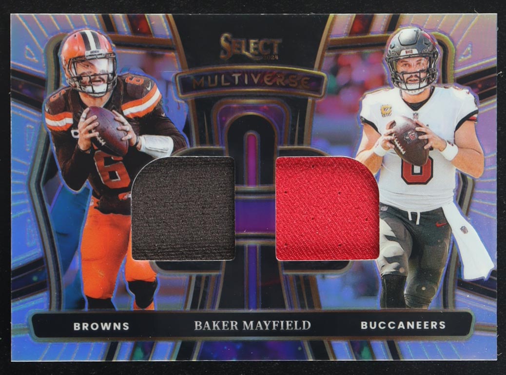 Baker Mayfield 2024 Panini Select Patch Multiverse Silver Prizm #MP-BMD #036/149 at PristineAuction.com Baker Mayfield 2024 Panini Select Patch Multiverse Silver Prizm #MP-BMD #036/149 at PristineAuction.com