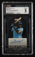 Junior Caminero 2023 Panini Prizm Signatures Prizms Silver #54 RC (CGC 8 | Auto Grade 10) at PristineAuction.com