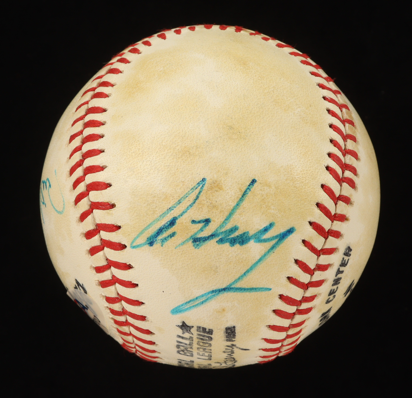 ONL Baseball with Display Case Signed by (4) with Phil Niekro, Dale Murphy, Bob Horner & Al Hrabosky (PSA) at PristineAuction.com ONL Baseball with Display Case Signed by (4) with Phil Niekro, Dale Murphy, Bob Horner & Al Hrabosky (PSA) at PristineAuction.com