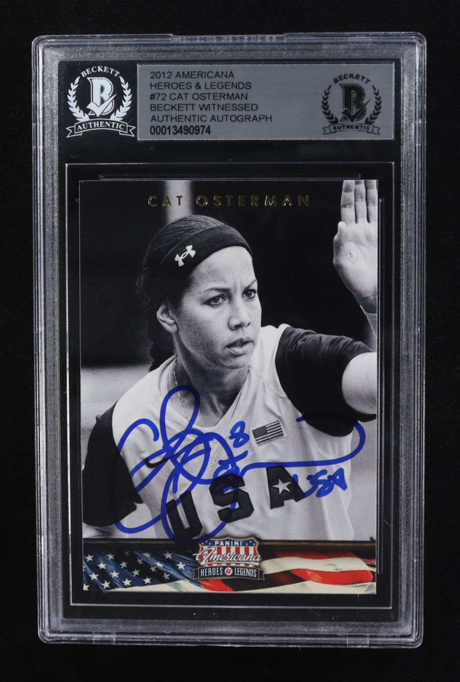 Cat Osterman Signed 2012 Americana Heroes and Legends #72 (Beckett) at PristineAuction.com Cat Osterman Signed 2012 Americana Heroes and Legends #72 (Beckett) at PristineAuction.com