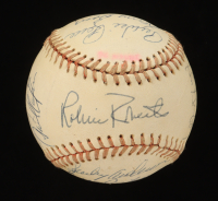 Baseball Greats OAL Baseball Signed by (18) with Pee Wee Reese, Robin Roberts, Tony Perez, Sparky Anderson, Dave Concepcion, & Pete Rose with Display Case (PSA) at PristineAuction.com
