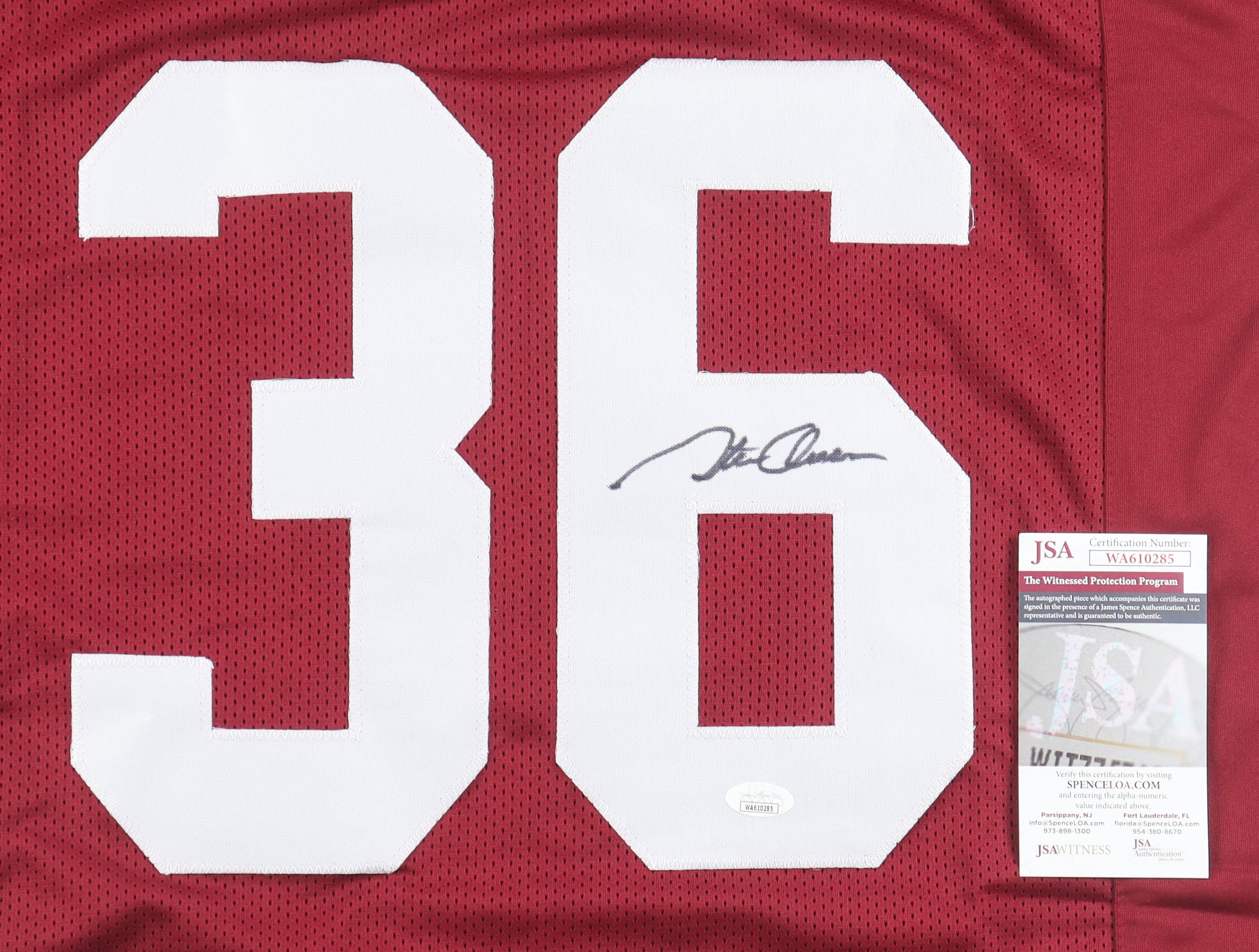 Steve Owens Signed Jersey (JSA) at PristineAuction.com Steve Owens Signed Jersey (JSA) at PristineAuction.com