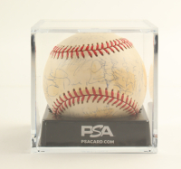 San Francisco Giants All Time Greats Signed ONL Baseball (32) with Juan Marichal, Al Rosen, Vida Blue, Bill Rigney with Display Case (PSA) at PristineAuction.com