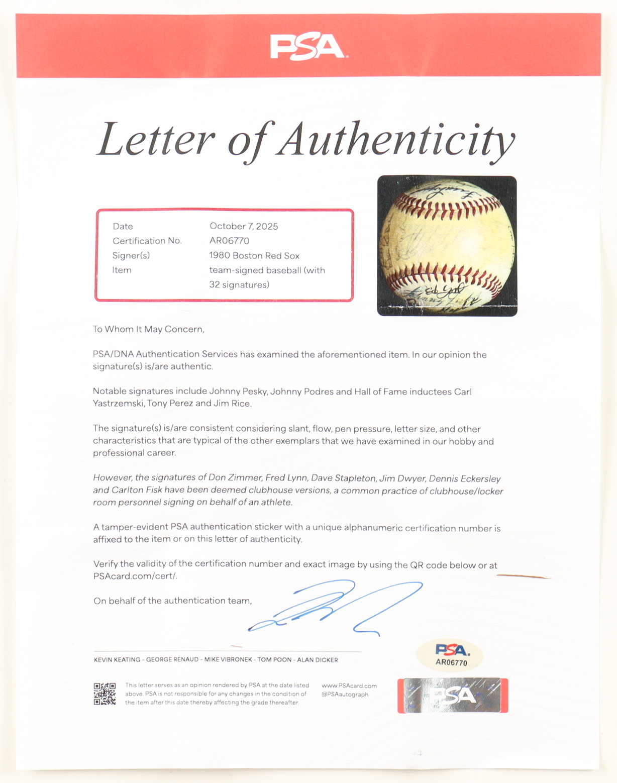 Baseball with Display Case Signed by (32) with Johnny Pesky, Johnny Podres, Carl Yastrzemski, Jim Rice (PSA) at PristineAuction.com Baseball with Display Case Signed by (32) with Johnny Pesky, Johnny Podres, Carl Yastrzemski, Jim Rice (PSA) at PristineAuction.com