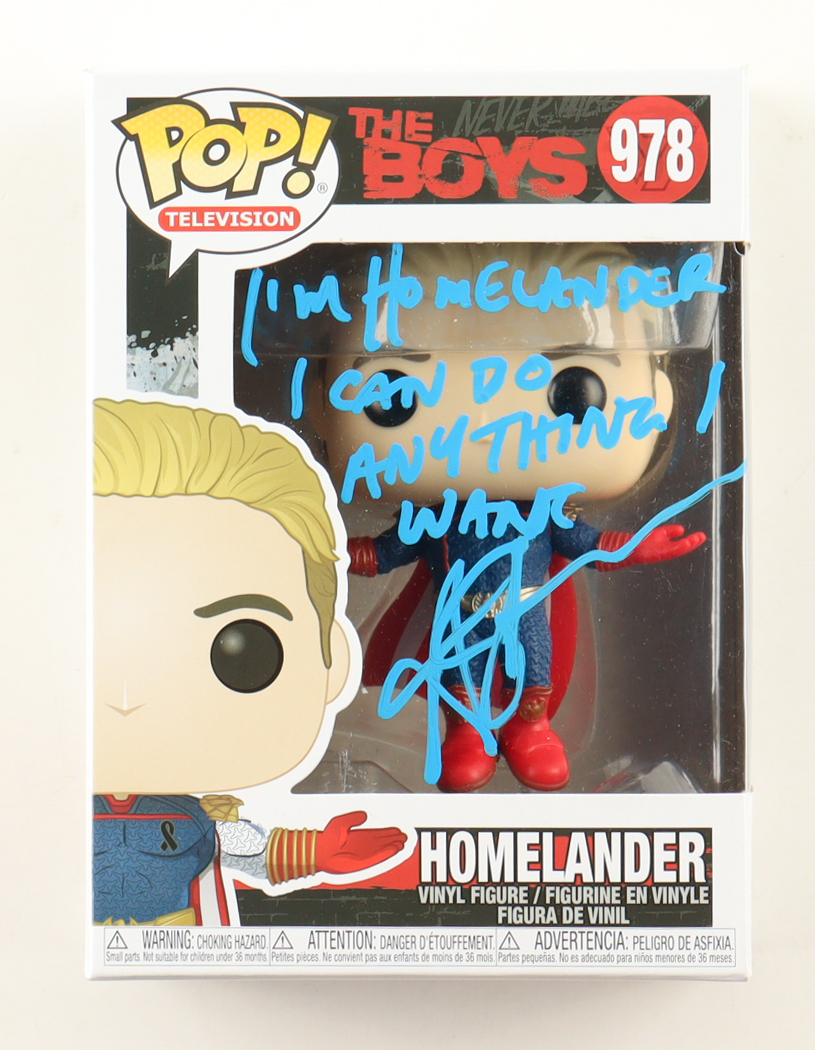 Anthony Starr Signed "The Boys" #978 Homelander Funko Pop! Vinyl Figure Inscribed "I'm Homelander, I Can Do Anything I Want" (PSA) at PristineAuction.com Anthony Starr Signed "The Boys" #978 Homelander Funko Pop! Vinyl Figure Inscribed "I'm Homelander, I Can Do Anything I Want" (PSA) at PristineAuction.com