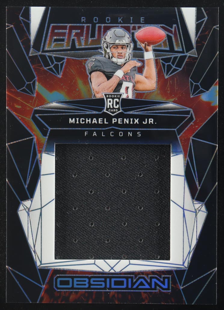 Michael Penix Jr. 2024 Panini Obsidian Rookie Eruption Materials #36 RC at PristineAuction.com Michael Penix Jr. 2024 Panini Obsidian Rookie Eruption Materials #36 RC at PristineAuction.com