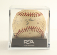 1974-75 New York Mets Baseball Hand-Signed by (20) With Yogi Berra, Tug McGraw, John Matlack, and Rusty Staub with Display Case (PSA) at PristineAuction.com