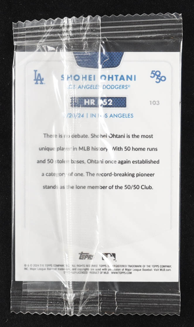 Shohei Ohtani 2024 Topps 50/50 Ohtani #103 SP at PristineAuction.com Shohei Ohtani 2024 Topps 50/50 Ohtani #103 SP at PristineAuction.com