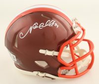 Nick Chubb Signed Browns Flash Alternate Speed Mini Helmet (Beckett) at PristineAuction.com