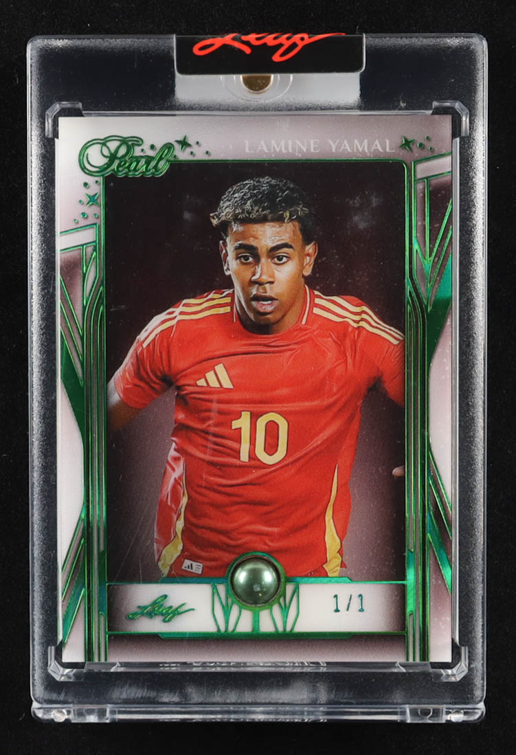 Lamine Yamal 2025 Leaf Pearl Green Spectrum #37 #1/1 at PristineAuction.com Lamine Yamal 2025 Leaf Pearl Green Spectrum #37 #1/1 at PristineAuction.com