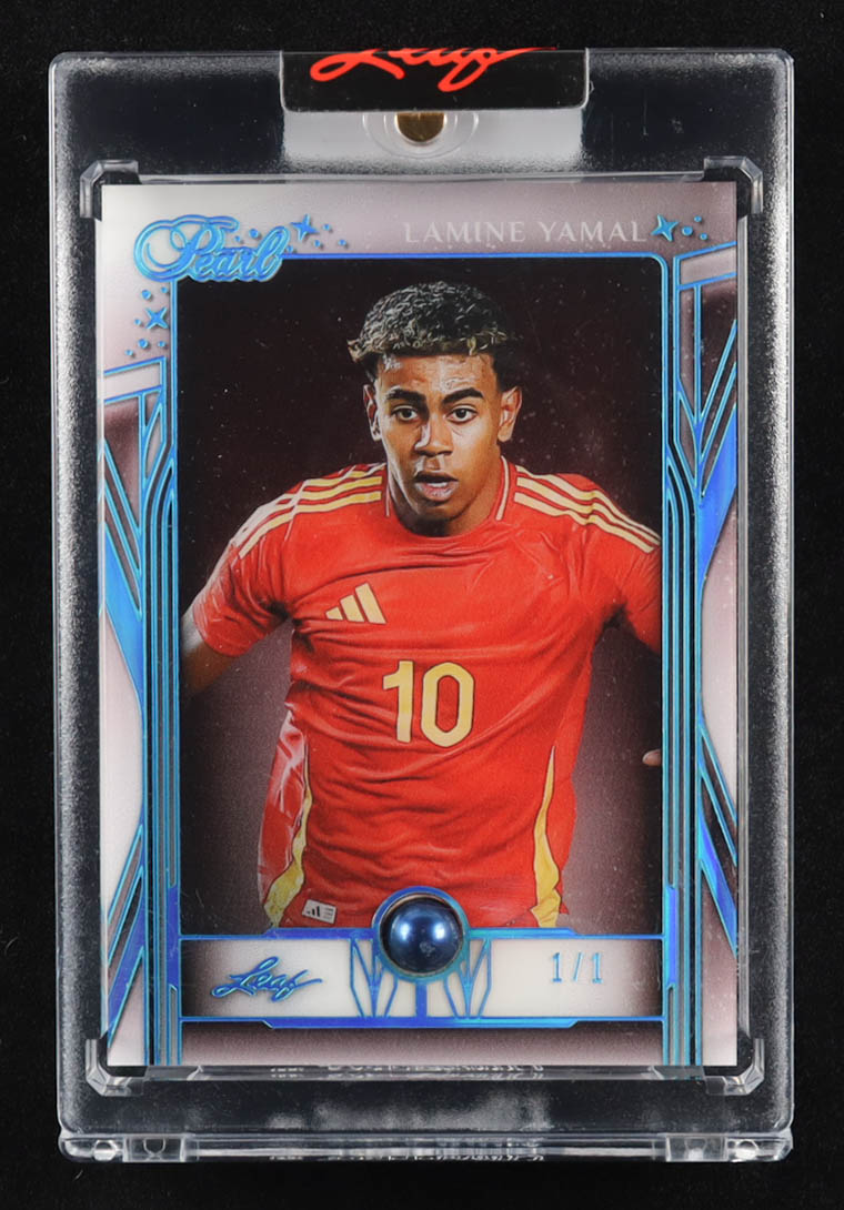 Lamine Yamal 2025 Leaf Pearl Blue Spectrum #37 #1/1 at PristineAuction.com Lamine Yamal 2025 Leaf Pearl Blue Spectrum #37 #1/1 at PristineAuction.com