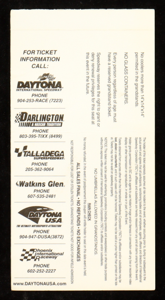 1998 Daytona 500 Commemorative Ticket at PristineAuction.com 1998 Daytona 500 Commemorative Ticket at PristineAuction.com