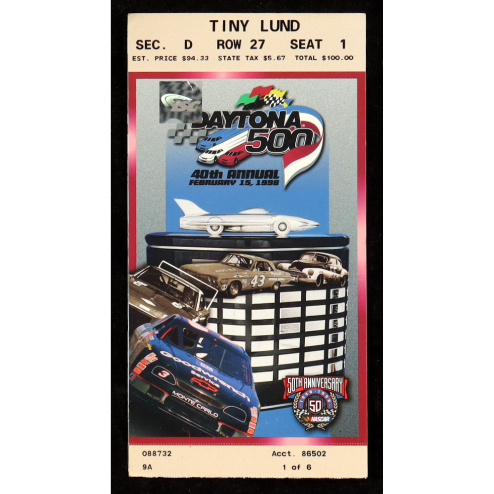 1998 Daytona 500 Commemorative Ticket at PristineAuction.com 1998 Daytona 500 Commemorative Ticket at PristineAuction.com