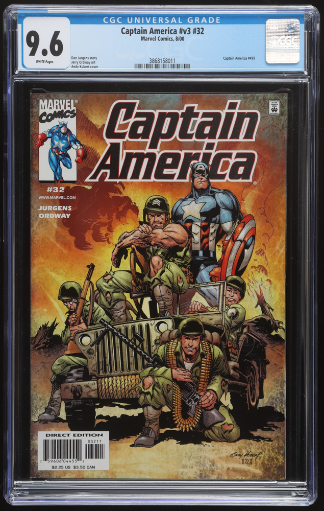 2000 "Captain America (Volume 3)" #32 Marvel Comic Book (CGC 9.6) at PristineAuction.com 2000 "Captain America (Volume 3)" #32 Marvel Comic Book (CGC 9.6) at PristineAuction.com