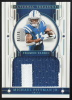 Michael Pittman Jr. 2023 Panini National Treasures Framed Fabric Holo Gold #44 #05/10 at PristineAuction.com