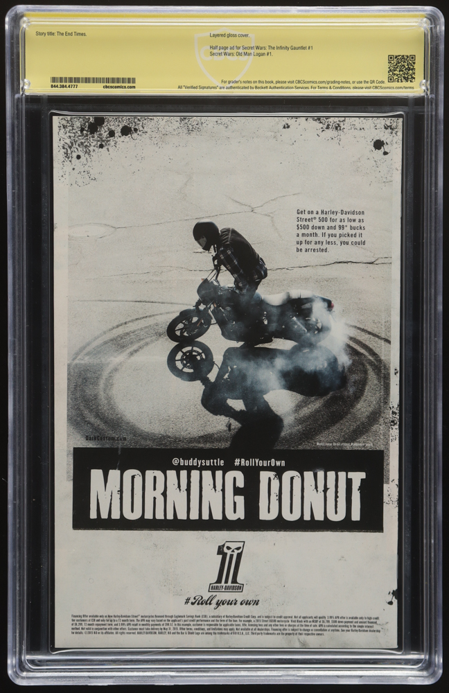 Jonathan Hickman Signed 2015 "Secret Wars" #1 Marvel Comic Book (CBCS 9.8) at PristineAuction.com Jonathan Hickman Signed 2015 "Secret Wars" #1 Marvel Comic Book (CBCS 9.8) at PristineAuction.com