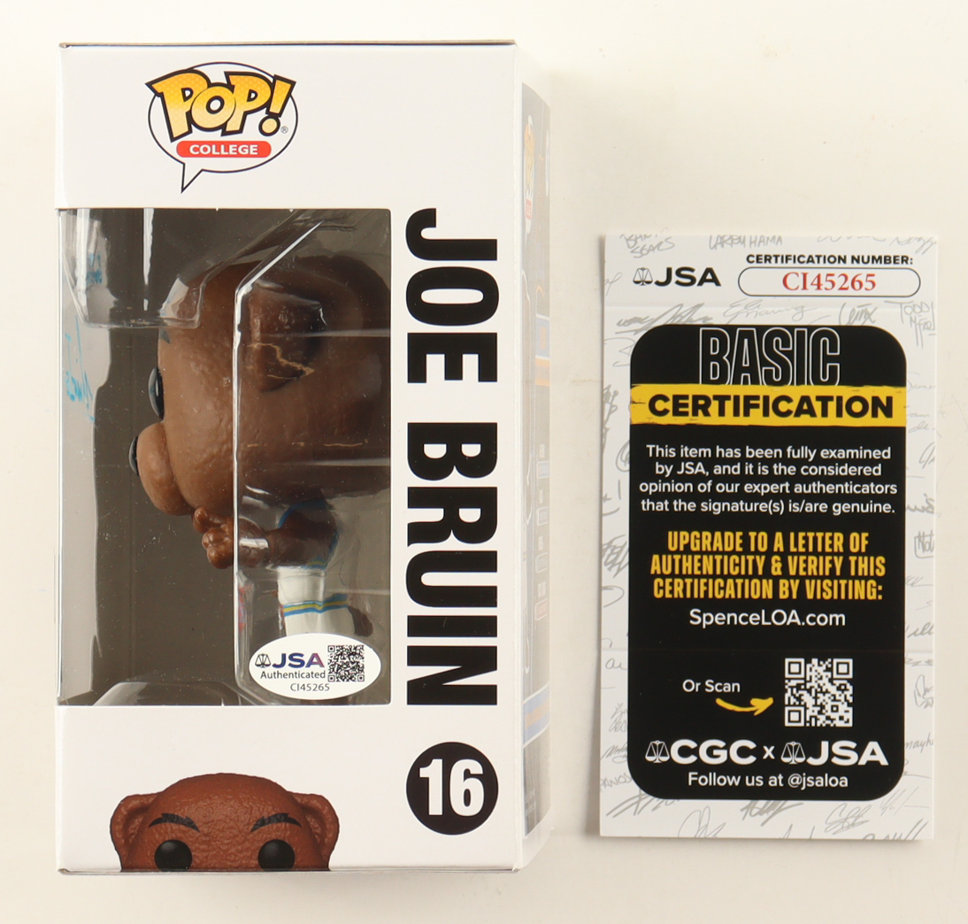 Nico Iamaleava Signed UCLA Bruins #16 Joe Bruin Funko Pop! Vinyl Figure Inscribed "Go Bruins" (JSA) at PristineAuction.com Nico Iamaleava Signed UCLA Bruins #16 Joe Bruin Funko Pop! Vinyl Figure Inscribed "Go Bruins" (JSA) at PristineAuction.com