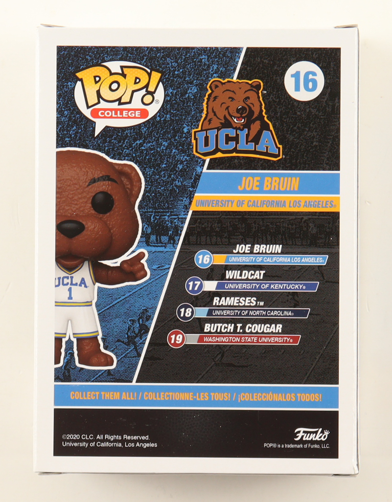 Nico Iamaleava Signed UCLA Bruins #16 Joe Bruin Funko Pop! Vinyl Figure Inscribed "Go Bruins" (JSA) at PristineAuction.com Nico Iamaleava Signed UCLA Bruins #16 Joe Bruin Funko Pop! Vinyl Figure Inscribed "Go Bruins" (JSA) at PristineAuction.com