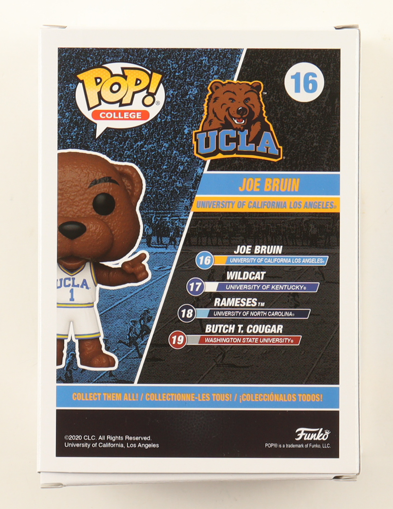 Nico Iamaleava Signed UCLA Bruins #16 Joe Bruin Funko Pop! Vinyl Figure Inscribed "Go Bruins" (JSA) at PristineAuction.com Nico Iamaleava Signed UCLA Bruins #16 Joe Bruin Funko Pop! Vinyl Figure Inscribed "Go Bruins" (JSA) at PristineAuction.com