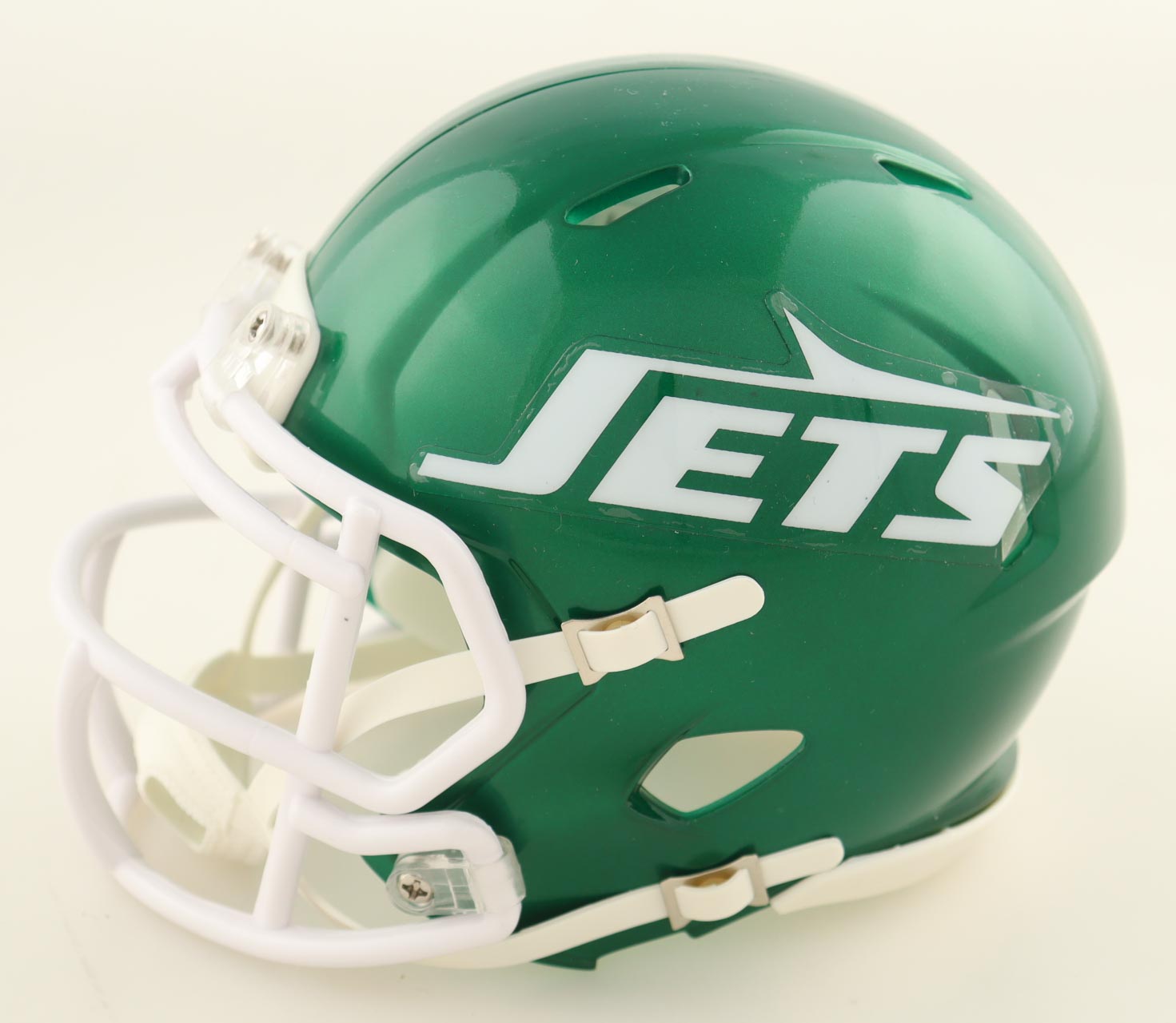 Breece Hall Signed Jets Speed Mini Helmet (JSA) at PristineAuction.com Breece Hall Signed Jets Speed Mini Helmet (JSA) at PristineAuction.com