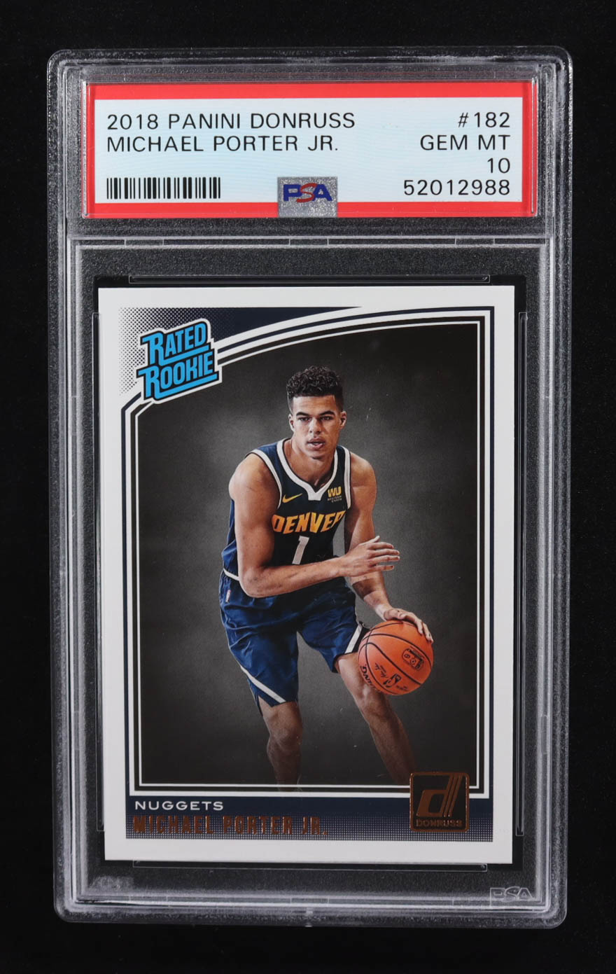 Michael Porter Jr. 2018-19 Donruss #182 RR RC (PSA 10) at PristineAuction.com Michael Porter Jr. 2018-19 Donruss #182 RR RC (PSA 10) at PristineAuction.com
