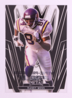 Randy Moss Leaf Metal Black Pre-Production Proof Clear #1/1 at PristineAuction.com