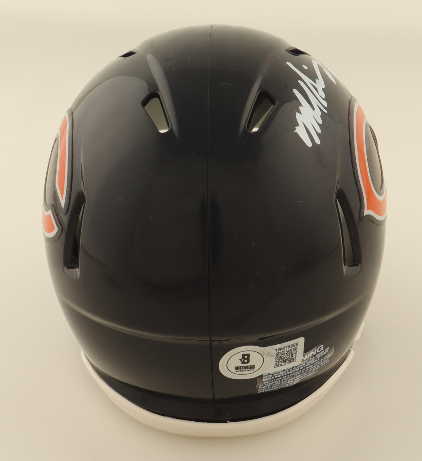 Mike Singletary Signed Bears Speed Mini Helmet Inscribed "HOF 98" (Beckett) at PristineAuction.com Mike Singletary Signed Bears Speed Mini Helmet Inscribed "HOF 98" (Beckett) at PristineAuction.com