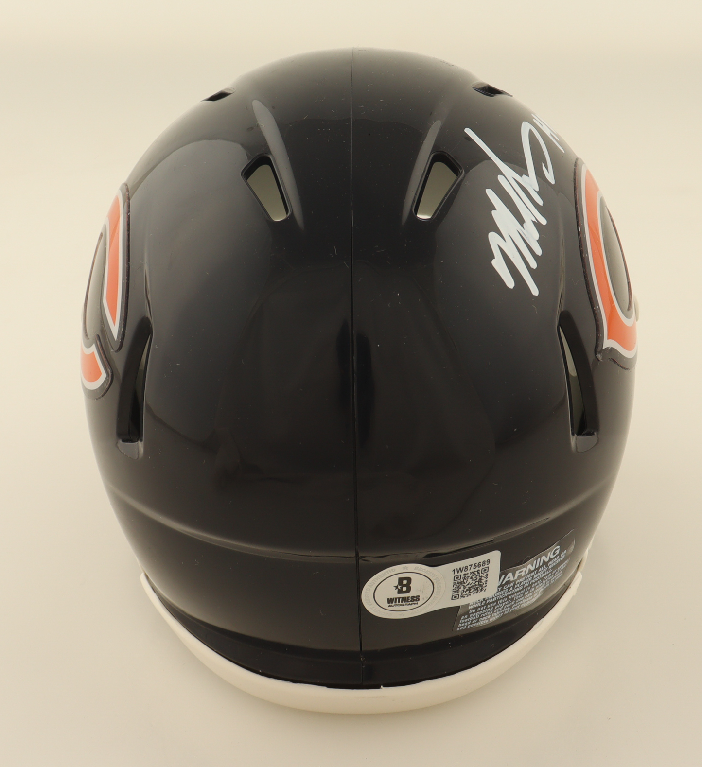 Mike Singletary Signed Bears Speed Mini Helmet Inscribed "HOF 98" (Beckett) at PristineAuction.com Mike Singletary Signed Bears Speed Mini Helmet Inscribed "HOF 98" (Beckett) at PristineAuction.com