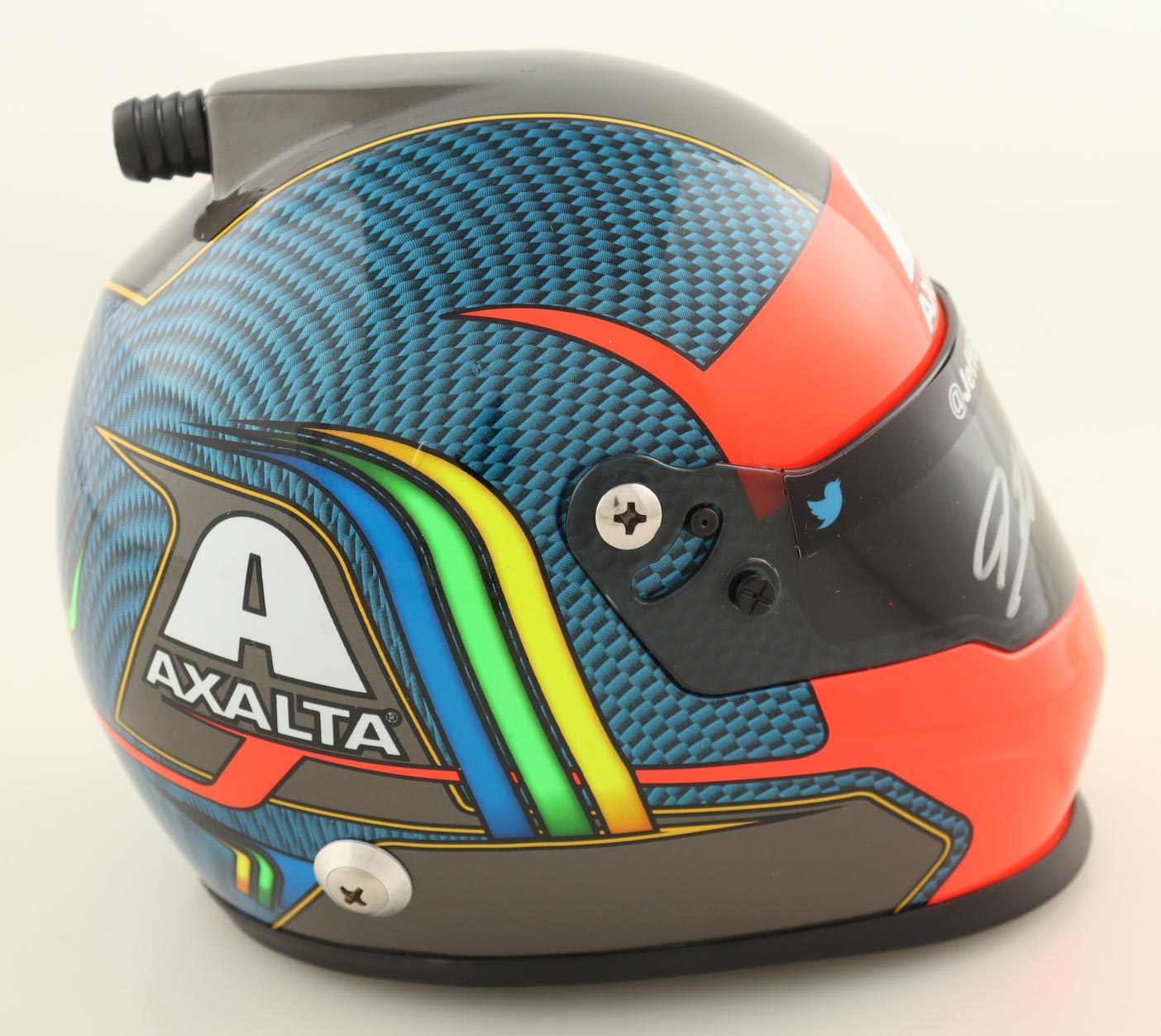 Jeff Gordon Signed LE Hendrick Motorsports #24 Axalta Rainbow Chevrolet SS Mini Helmet (Gordon) at PristineAuction.com Jeff Gordon Signed LE Hendrick Motorsports #24 Axalta Rainbow Chevrolet SS Mini Helmet (Gordon) at PristineAuction.com