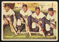 Carl Furillo / Gil Hodges / Roy Campanella / Duke Snider 1957 Topps Dodgers' Sluggers Topps #400 at PristineAuction.com
