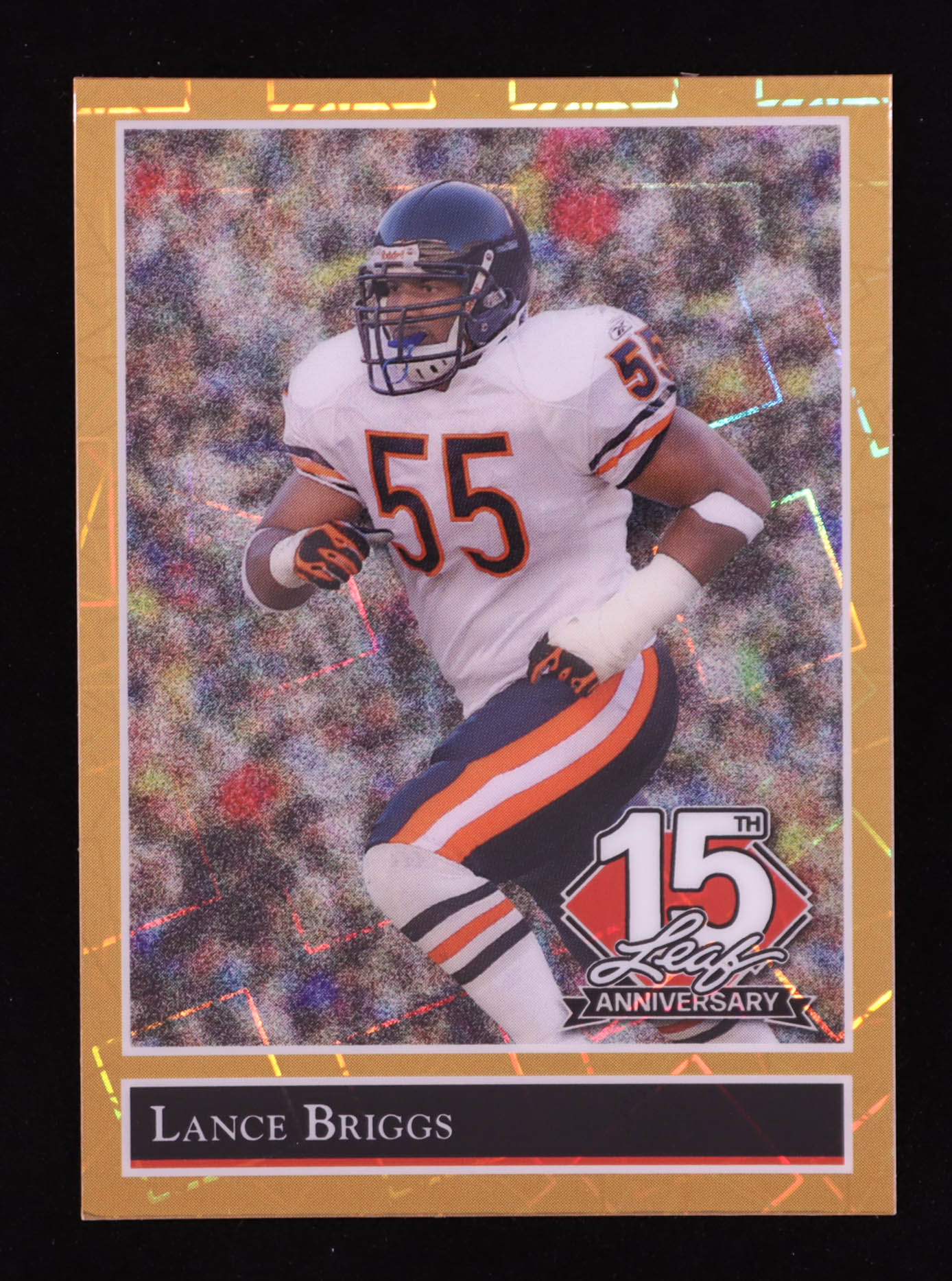 Lance Briggs 2025 Leaf 15th Anniversary Gold Prismatic Squares #928101 #1/1 at PristineAuction.com Lance Briggs 2025 Leaf 15th Anniversary Gold Prismatic Squares #928101 #1/1 at PristineAuction.com