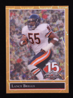 Lance Briggs 2025 Leaf 15th Anniversary Gold Prismatic Squares #928101 #1/1 at PristineAuction.com