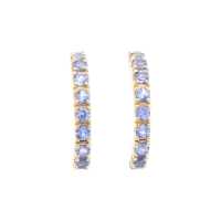 1.20 CTW Natural Tanzanite 18K Gold Plated Designer Earrings  | Estimated Value $1,149 (AMG) at PristineAuction.com