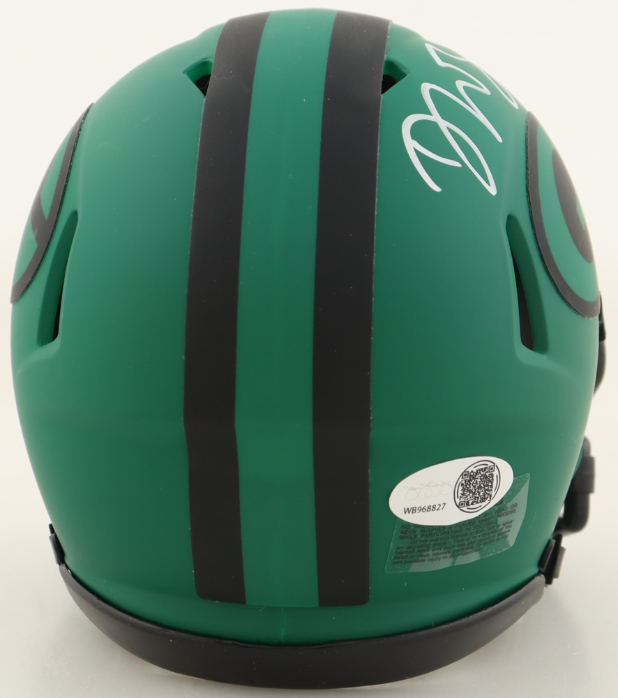 Dontayvion Wicks Signed Packers Rave Alternate Speed Mini Helmet (JSA) at PristineAuction.com Dontayvion Wicks Signed Packers Rave Alternate Speed Mini Helmet (JSA) at PristineAuction.com